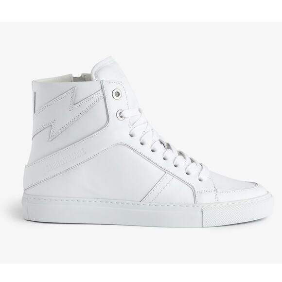 Zadig & Voltaire High Flash Hi Top Sneakers Shoes White Size EU 40